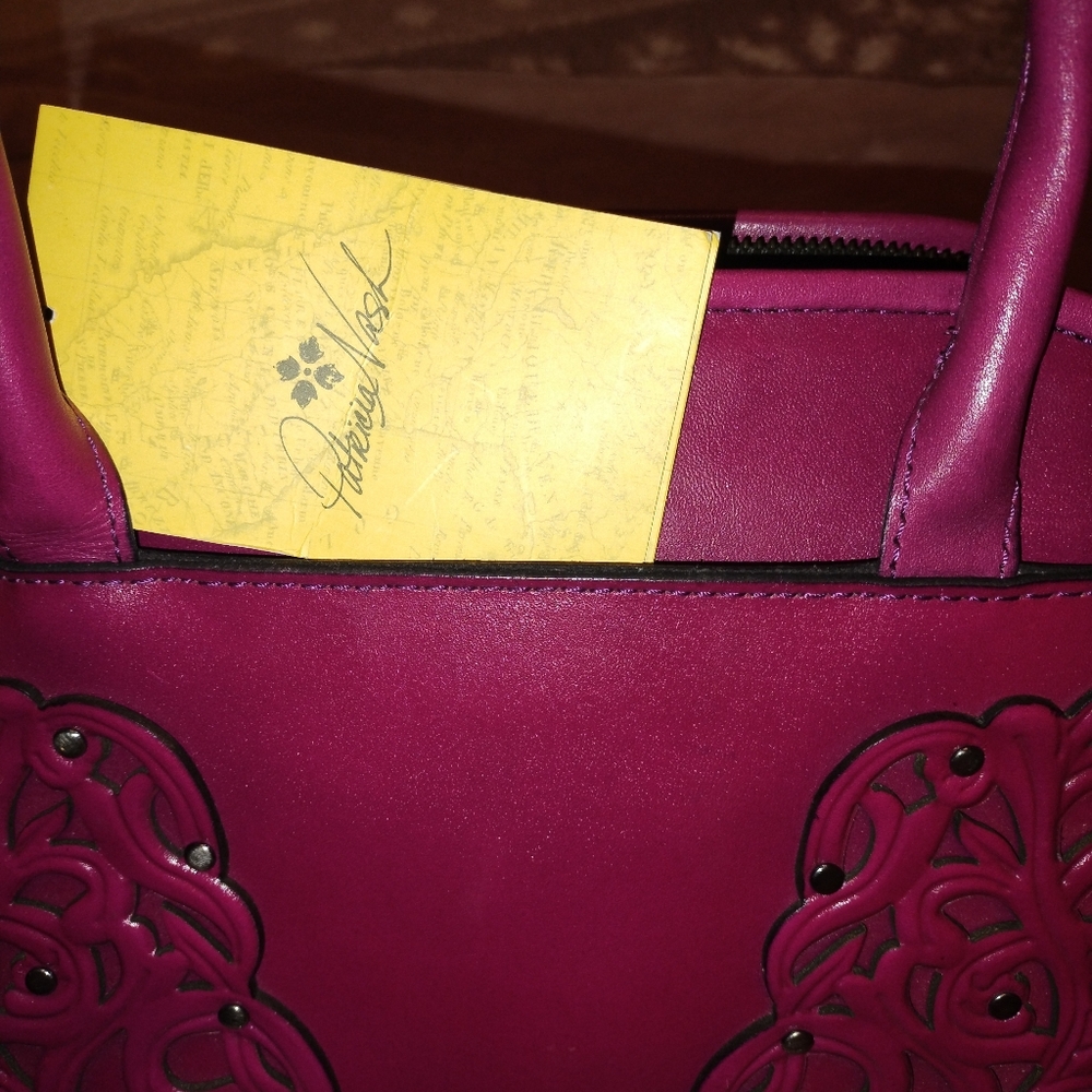Patricia Nash Rare Fillagree Studded  Satchel Bag - Picture 8 of 9